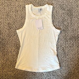 Los Angeles Atelier & Other Stories Cream Ribbed Tank Top